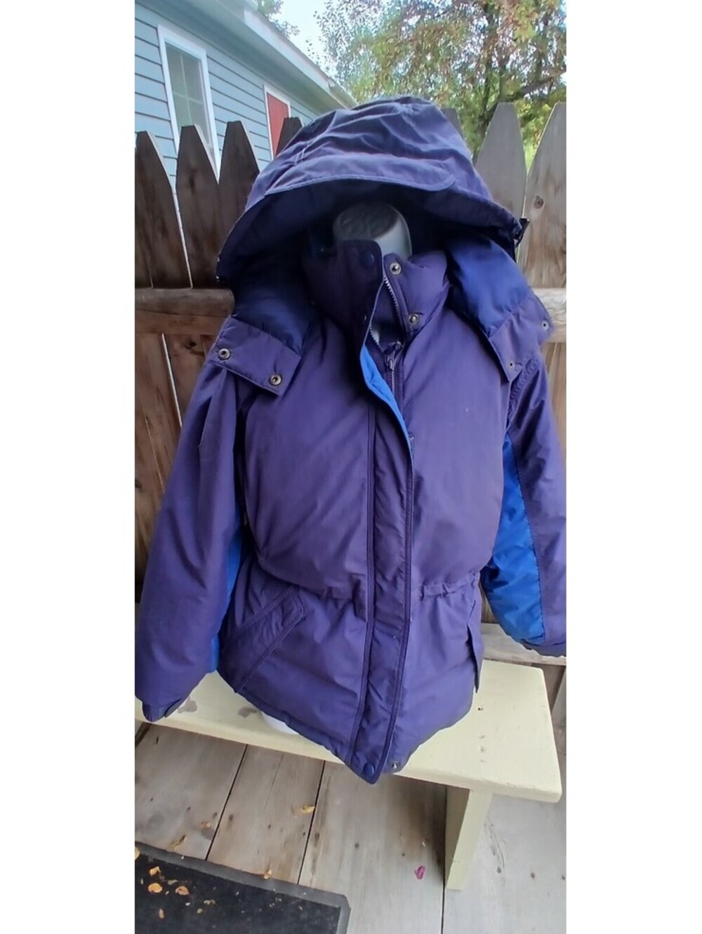 Women's Vintage LLBean Penobscot Down Puffer Detached Hood Jacket sz S/P.